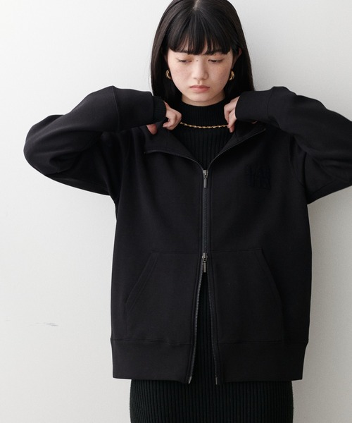 LARUTA（ラルータ）の「【LARUTA】LARUTAロゴ刺繍ダンボールパーカー（パーカー・レディース・オフホワイト/チャコールグレー/ブラック・FREE）」の14枚目の写真