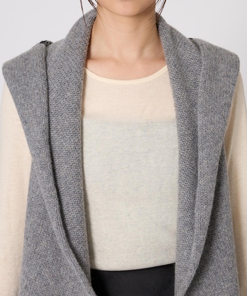 BABYLONE（バビロン）の「ノルディックフードマフラー（マフラー・レディース・グレー・フリー）」の13枚目の写真
