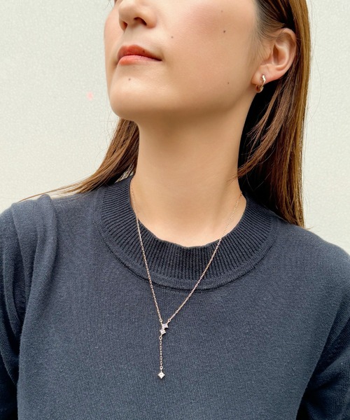 Phoebe（フィービィー）の「【金属アレルギー対応】【痛くないシリーズ】モーションメタルクリスタルループフィットイヤリング（イヤリング・レディース・イエローゴールド/シャンパン・FREE）」の15枚目の写真