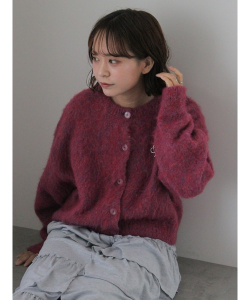 ehka sopo(エヘカソポ)の「ブローチ付カーディガン(カーディガン/ボレロ・レディース・キナリ/グリーン/レッド・F)」の20枚目の写真
