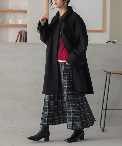 n'OrLABEL（ノアールレーベル）の「『チェックジャカードニットスカート』（スカート・レディース・グレー/ブルーグリーン・2/1）」の14枚目の写真