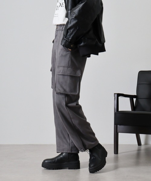 美品 LOEFF ロエフ W サキソニー カーゴパンツ 2 ナチュラル ウール BPF01_LSPW_HF7447-10_BMY00?$