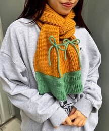 CIAOPANIC | リボン付き配色マフラー(マフラー)