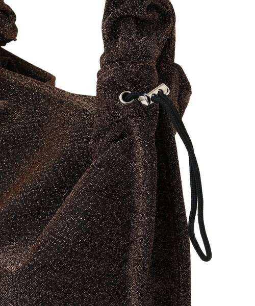 Green Parks(グリーンパークス)の「andmikka.ラメニットクシュクシュトートバッグ(トートバッグ・レディース・ブラウン/シルバー・FREE)」の8枚目の写真