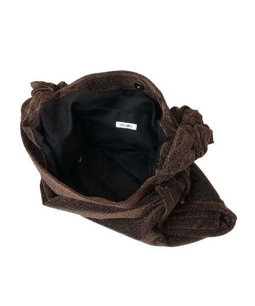 Green Parks(グリーンパークス)の「andmikka.ラメニットクシュクシュトートバッグ(トートバッグ・レディース・ブラウン/シルバー・FREE)」の10枚目の写真