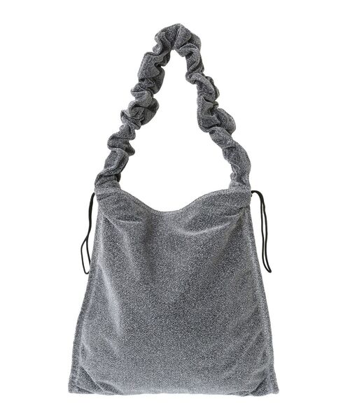 Green Parks(グリーンパークス)の「andmikka.ラメニットクシュクシュトートバッグ(トートバッグ・レディース・ブラウン/シルバー・FREE)」の11枚目の写真