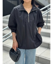 【雑誌掲載商品】ハーフジップドロストヘムシャツ