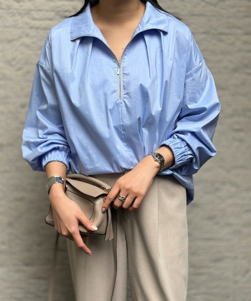 ハーフジップドロストヘムシャツ Emma Taylor│STYLEDOOR