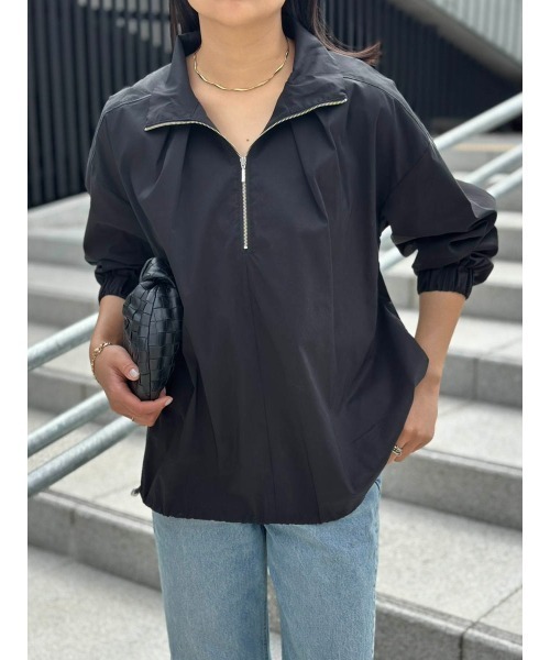 ブラウス シャツ ハーフジップドロストヘムシャツ レディース ハーフジップドロストヘムシャツ Emma Taylor│STYLEDOOR