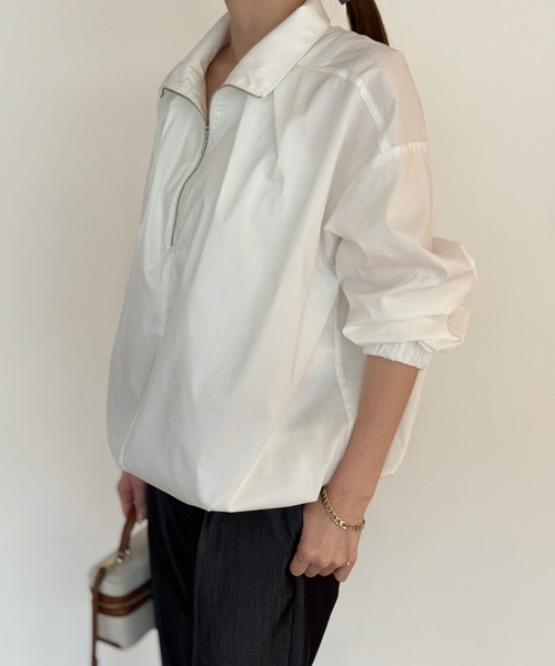 トップス EMMA ハーフジップドロストヘムシャツ Emma Taylor│STYLEDOOR