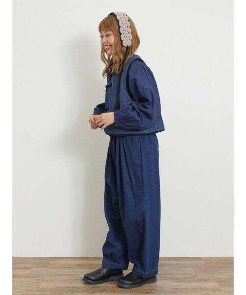 Samansa Mos2（サマンサ モスモス）の「オーバーレース襟ブラウス（シャツ/ブラウス・レディース・キナリ/ブラック/ネイビー・F）」の15枚目の写真