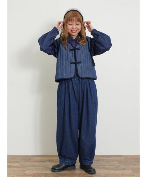 Samansa Mos2（サマンサ モスモス）の「オーバーレース襟ブラウス（シャツ/ブラウス・レディース・キナリ/ブラック/ネイビー・F）」の14枚目の写真