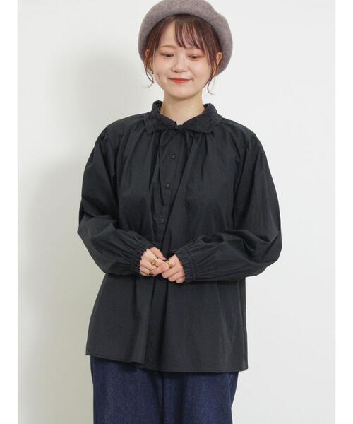 Samansa Mos2（サマンサ モスモス）の「オーバーレース襟ブラウス（シャツ/ブラウス・レディース・キナリ/ブラック/ネイビー・F）」の11枚目の写真