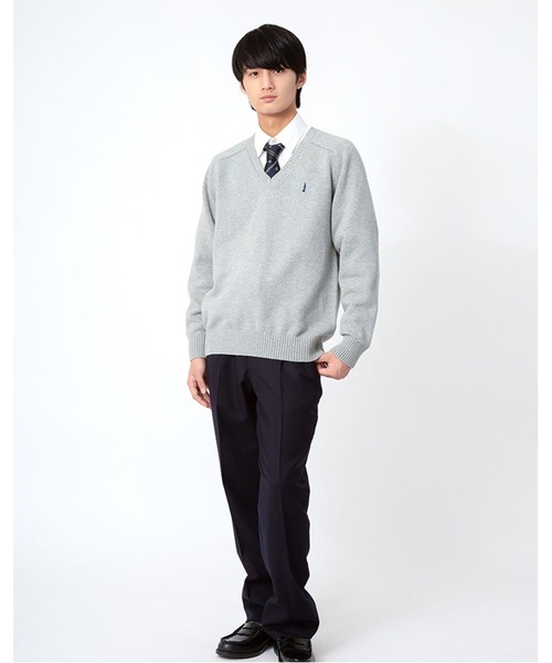 メンズ セーター 綿 7G 男子 制服 学生服 中学生 高校生