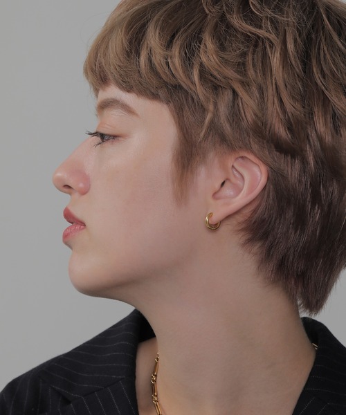 ORLEAN(オルレアン)の「【ORLEAN】ワンタッチフープピアス 12mm 316L(ピアス(両耳用)・レディース・シルバー/ゴールド・フリー)」の12枚目の写真