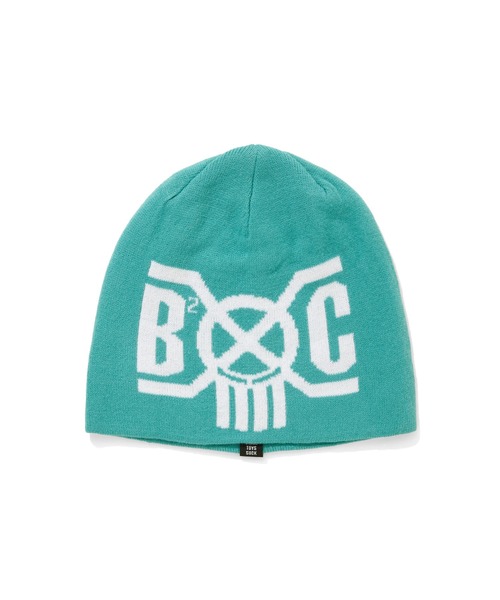 BILLIONAIRE BOYS CLUB（ビリオネア・ボーイズ・クラブ）の「BILLIONAIRE BOYS CLUB x BOUNTY HUNTER JACQUARD BEANIE（ニットキャップ/ビーニー・メンズ・ブラック/エメラルドブルー・ONE SIZE）」の2枚目の写真