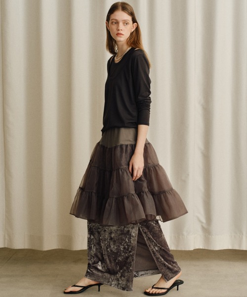 yae（ヤエ）の「Layerd tutu / レイヤードチュチュ（スカート・レディース・グレー/ブラック・FREE）」の4枚目の写真