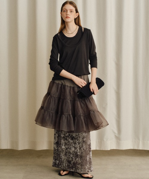 yae（ヤエ）の「Layerd tutu / レイヤードチュチュ（スカート・レディース・グレー/ブラック・FREE）」の21枚目の写真