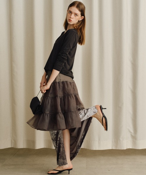 yae（ヤエ）の「Layerd tutu / レイヤードチュチュ（スカート・レディース・グレー/ブラック・FREE）」の5枚目の写真
