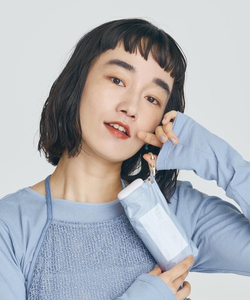 Wpc.（ダブリュピーシー）の「★完全遮光 エアリアルタイニー 折りたたみ 日傘 晴雨兼用 Wpc.（折りたたみ傘・レディース・ブラック/オフホワイト/グレー/ライトグリーン/ピンク/ベージュ/ラベンダー/モカ/イエロー/サックスブルー・FREE）」の7枚目の写真
