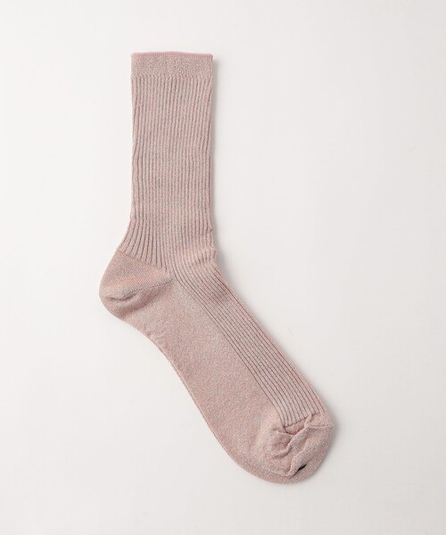 Steven Alan（スティーブンアラン）の「＜Steven Alan＞グリッター リブ ソックス（ソックス/靴下・レディース・ゴールド/ライム/ライトピンク/ライトグレー/パープル/その他1・FREE）」の4枚目の写真