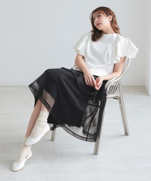 DONOBAN(ドノバン)の「フラワーメッシュスカート(スカート・レディース・イエロー/ホワイト/ブラック・M/S)」の17枚目の写真