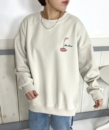 CRB（シーアールビー）の「キャットモチーフプリントトレーナー（スウェット）」