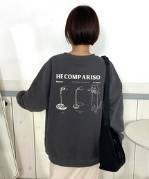 CRB（シーアールビー）の「キャットモチーフプリントトレーナー（スウェット）」