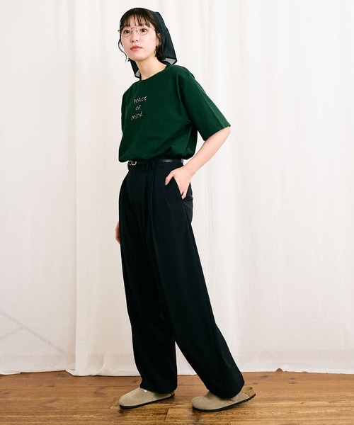 fig Ｌondon（フィグロンドン）の「●something good Tshirt（Tシャツ/カットソー・レディース・ピンク/ボルドー/グリーン・FREE）」の7枚目の写真