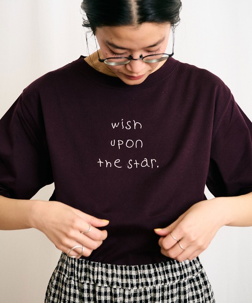 fig Ｌondon（フィグロンドン）の「●something good Tshirt（Tシャツ/カットソー・レディース・ピンク/ボルドー/グリーン・FREE）」の9枚目の写真