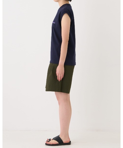 THOUSAND MILE(サウザンドマイル)の「【THOUSAND MILE】FRENCH SLEEVE TEE/フレンチスリーブTシャツ(Tシャツ/カットソー・レディース・ホワイト/グリーン/ネイビー/オレンジ/ブラック/サックスブルー/グレー・FREE)」の13枚目の写真