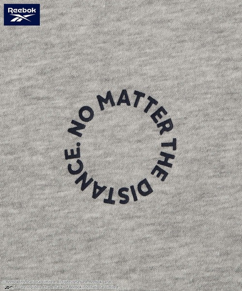 Reebok（リーボック）の「Reebok/リーボック 別注ダブルロゴ刺繍/プリント ビッグシルエットプルオーバーパーカー（パーカー・レディース・アッシュグレー/ブラック/ダークネイビー/オフホワイト・L/M）」の6枚目の写真