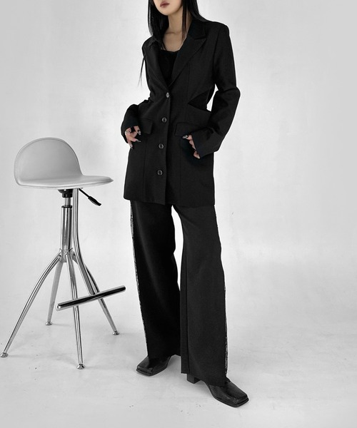 セール】【LVEU.】カットアウトワンピースジャケット / アウター