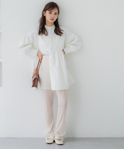 セール】ストレッチチュールレース フレアパンツ（その他パンツ