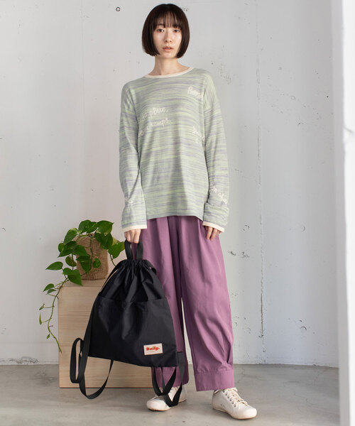 POU DOU DOU（プードゥドゥ）の「＜Daily＞ナイロンビッグポケットナップサック（バックパック/リュック・レディース・ブラック/ブルー/シルバー・フリー）」の10枚目の写真