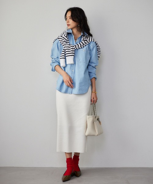 BARNYARDSTORM（バンヤードストーム）の「BARNYARDSTORM /  BYDリブソックス（ソックス/靴下・レディース・レッド/ライトグレー/オフホワイト・FREE）」の10枚目の写真