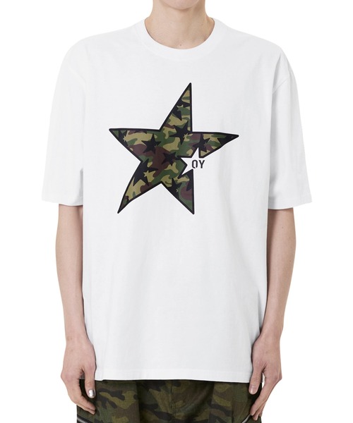 ★OY★CAMO STAR TEE - WHITE★正規品/韓国直送料込/人気 OY/オーワイ』 CAMO STAR TEE/カモスター半袖Tシャツ（Tシャツ