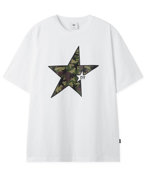 ★OY★CAMO STAR TEE - WHITE★正規品/韓国直送料込/人気 OY/オーワイ』 CAMO STAR TEE/カモスター半袖Tシャツ（Tシャツ
