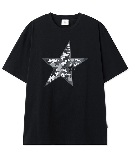 ★OY★CAMO STAR TEE - BLACK★正規品/韓国直送料込/人気 OY/オーワイ』 CAMO STAR TEE/カモスター半袖Tシャツ（Tシャツ
