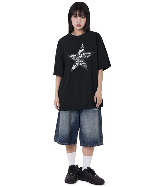 ★OY★CAMO STAR TEE - WHITE★正規品/韓国直送料込/人気 OY/オーワイ』 CAMO STAR TEE/カモスター半袖Tシャツ（Tシャツ