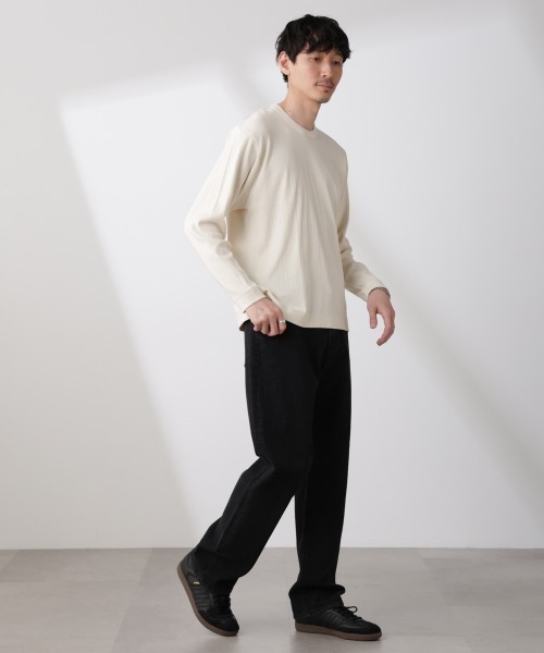 NANO universe(ナノユニバース)の「ランダムフライスロングスリーブTシャツ 長袖(Tシャツ/カットソー・メンズ・ベージュ系その他/チャコール・M/L)」の15枚目の写真