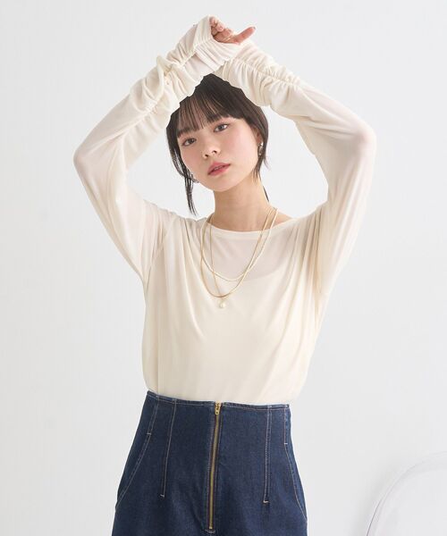 earth music&ecology（アースミュージックアンドエコロジー）の「SET2点パールネックレス+2連チェーンネックレス（ネックレス・レディース・ゴールド/シルバー・FREE）」の5枚目の写真