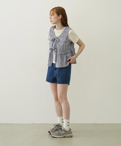 MILKFED.(ミルクフェド)の「RIBBON FRILL TANK TOP(タンクトップ・レディース・ライトパープル/ブルー/ブラック・ONE SIZE)」の17枚目の写真
