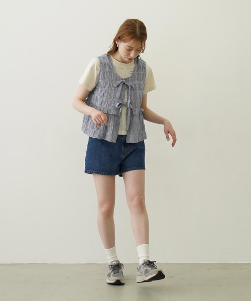 MILKFED.(ミルクフェド)の「RIBBON FRILL TANK TOP(タンクトップ・レディース・ライトパープル/ブルー/ブラック・ONE SIZE)」の18枚目の写真