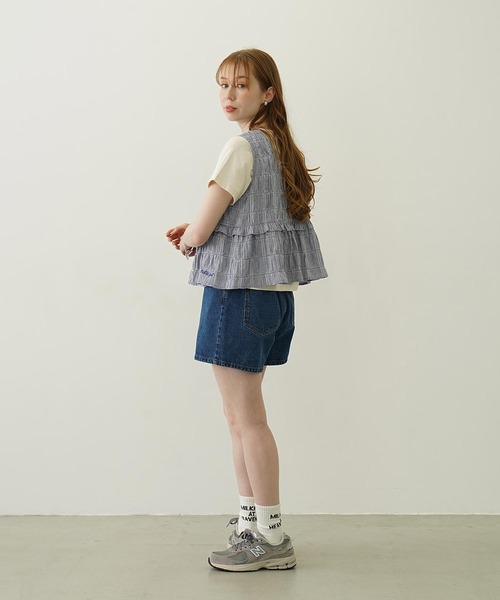 MILKFED.(ミルクフェド)の「RIBBON FRILL TANK TOP(タンクトップ・レディース・ライトパープル/ブルー/ブラック・ONE SIZE)」の19枚目の写真