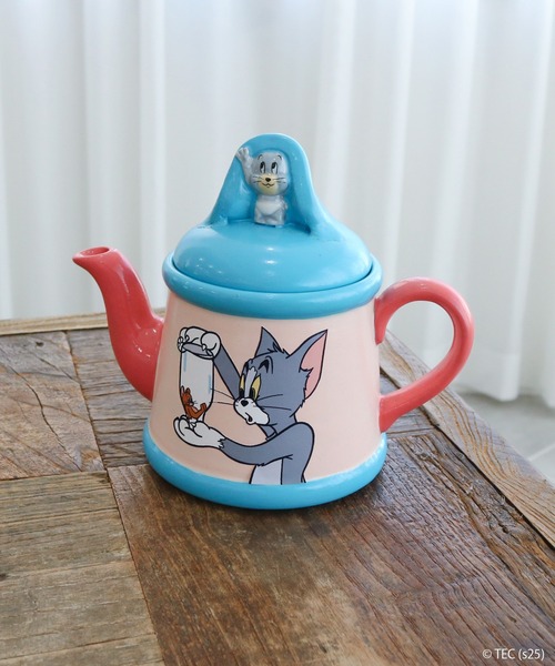 Tom&Jerry(トムアンドジェリー)の「【公式】トムとジェリー フィギュア付きティーポット(食器・レディース・ブルー・FREE)」の1枚目の写真