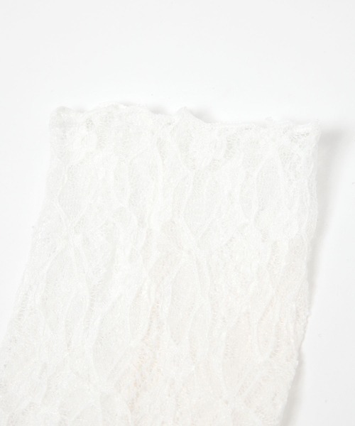 Heather(ヘザー)の「レースハイSOX 327688(ソックス/靴下・レディース・アイボリー/ブラック・ONE SIZE)」の8枚目の写真