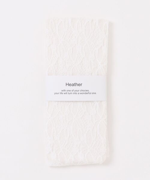 Heather(ヘザー)の「レースハイSOX 327688(ソックス/靴下・レディース・アイボリー/ブラック・ONE SIZE)」の9枚目の写真