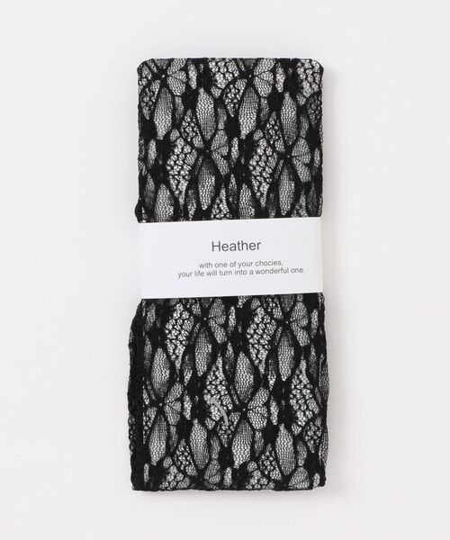 Heather(ヘザー)の「レースハイSOX 327688(ソックス/靴下・レディース・アイボリー/ブラック・ONE SIZE)」の10枚目の写真