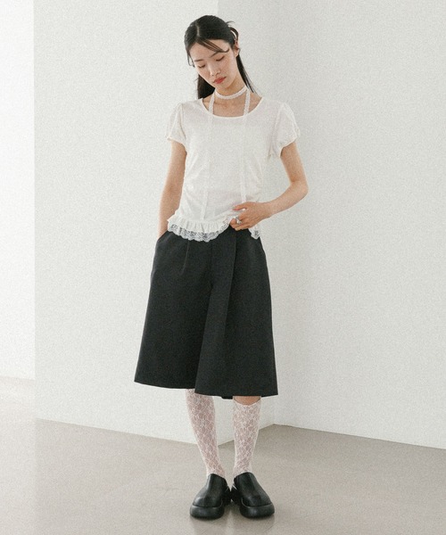 Heather(ヘザー)の「レースハイSOX 327688(ソックス/靴下・レディース・アイボリー/ブラック・ONE SIZE)」の16枚目の写真